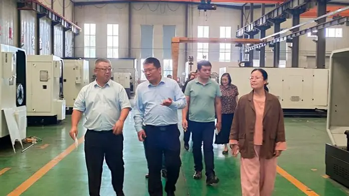 Oversøiske kunder besøger Qiansheng Heavy Industry Factory til inspektion på stedet